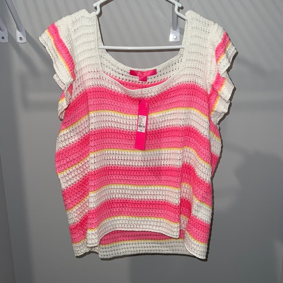 Lilly Pulitzer Tops - NWT - Lilly Pulitzer- Cordetta Sweater - Textured Sail Stripe - Size XL